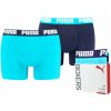 Puma pánske boxerky basic boxer 906823 modré čierne 2p