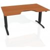 Hobis Pracovný stôl Motion Ergo, ZO, 3S, 160x61-128x90 cm, čerešňa/čierna