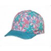 Baby Nellys Detská šiltovka Baby Nellys, Flowers s trblietkami - ružová / mätová Veľ. 92/98