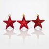 Eurolamp Vianočné ozdoby plastové červené hviezdy 6,5 cm set 12 ks