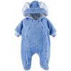 EEVI Dojčenský overal s kapucňou MELLOW modrý