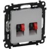 Legrand VALENA LIFE Dvojitá reproduktorová zásuvka hliník 753378