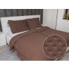 Biante Hrejivé posteľné obliečky Minky TOP 3D bodky MKP-052 Čokoládovo hnedé Jednolôžko 140x200 a 70x90 cm