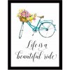 Nástenný obraz na plátne v čiernom ráme Tablo Center Bicycle, 29 × 24 cm