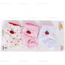 Ponožky pre bábätko ružové lienka