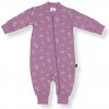 Little Flock of Horrors Detský merino overal Mauve Animal