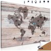 Obraz na korku mapa na dreve so zvieratami