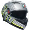 AGV prilba K-3 Fortify grey/black/fluo yellow - L