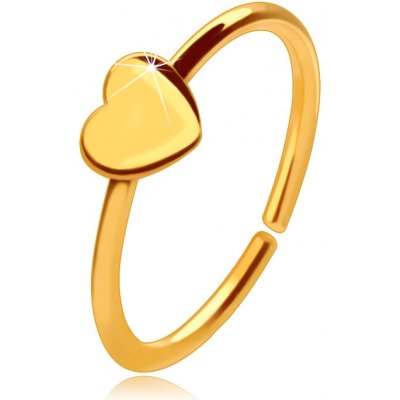 Šperky eshop zlatý piercing do nosa lesklý krúžok s drobným srdiečkom  S2GG206.20 od 20,3 € - Heureka.sk