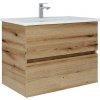 Dřevojas - Kúpeľňová skrinka s umývadlom BANO 78x47 cm dub/biela 8590828025092 + záruka 3 roky zadarmo