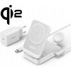 Adaptér bezdrôtového nabíjania Anker MagGo 15W 3v1 Biely pre Apple