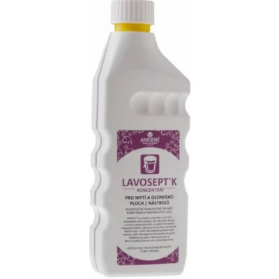 Lavosept K Trnka dezinfekce ploch a nástrojů roztok na mytí pro profesionální použití více jak 75% alkoholu 500 ml