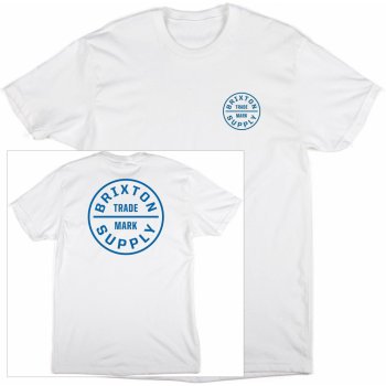 Brixton Oath Tee White/Blue