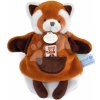 Plyšová panda na bábkové divadlo Red Panda Hand Puppet Unicef Collection Doudou et Compagnie v darčekovom balení červená 25 cm od 0 mes