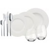 Villeroy & Boch - obedová súprava 36 ks, pre 4 osoby, s pohármi a príborom - Wonderful World White