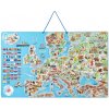 Woody Magnetická mapa EURÓPY, spoločenská hra 3 v 1, ČJ, 91232