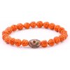 Buddha náramok s korálkami zo semien Rudraksha a elegantnou ozdobou