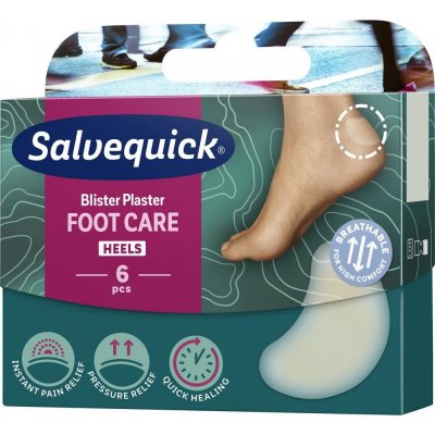 Salvequick Foot Care Blister náplasť na pľuzgiere 6 ks