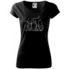 Mačacia rodina - Dámske tričko Pure - 3XL ( Čierna )