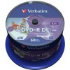 1x50 Verbatim DVD+R Double Layer 8x Speed, 8,5GB tlacitelny