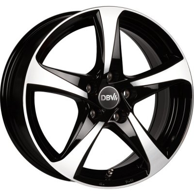 DBV 5SP 001 8x18 5x112 ET40 black gloss front polished