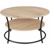 tectake 404448 konferenčný stolík cromford 80x46cm - industrial svetlé drevo, dub sonoma