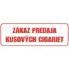 Nálepka Zákaz predaja kusových cigariet