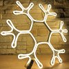 Vánoční LED neonové osvětlení venkovní - vločka 40 cm bílá teplá