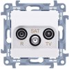 Kontakt-Simon R-TV-SAT priechodná anténna zásuvka 10dB biela (CASP.01/11)