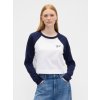 GAP Crop tričko s logom Tmavomodrá S