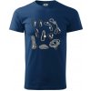 Horolezecké karabíny - Klasické pánske tričko vyššej gramáže - M ( Polnočná modrá )