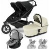 THULE Kočík 3v1 súrodenecký Urban Glide 3 Double Black s autosedačkou Maple Light Grey, adaptérmi 2025