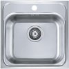 Alveus BASIC 140 Satin, veľký výpust 1100905 - Drez Nerezový 465x465mm, vanička 400x340x185mm