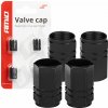 AMIO Hliníkové krytky na ventil čierne 4ks - 02237