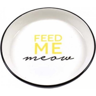 Duvo+ keramická miska pre mačky Feed me meow 15,5 cm