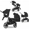 Súrodenecký kočík EasyGo Duoflex Ebony Black, 2 športové časti , 1 hlboká vanička