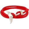Amparo Miranda® Náramok Veľrybí plutva Strieborná B0471, Farba červená