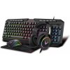 Omega VARR SET HERNÍ 4v1 klávesnice, sluchátka, myš, podložka