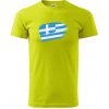Grécko vlajka - Klasické pánske tričko vyššej gramáže - M ( Limetková )