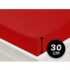 Jersey napínacie prestieradlo na vysoký matrac JR-007 Sýto červené 180 x 220 - výška 30 cm