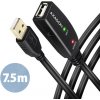AXAGON ADR-207, USB 2.0 A-M -> A-F aktivní prodlužovací / repeater kabel, 7.5m