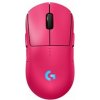 Logitech G PRO 2 - Myš - hraní - pravák a levák - optický - 8 tlačítka - bezdrátový, kabelové - 2.4 GHz, USB - přijímač USB Logitech LIGHTSPEED - růžová