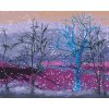 ZUTY Maľovanie podľa čísel RANNÝ SNIEŽIK PADAJÚCI NA STROMY V LESE Rámovanie bez rámu a bez vypnutia plátna Rozmer 80 x 100 cm