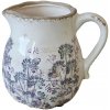 Posiwio Béžový keramický džbán s ružami Rossinia M - 16*13*15 cm - Posiwio