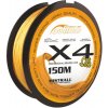 Mistrall šnúra Shiro braided line X4 150m 0,13mm oranžová