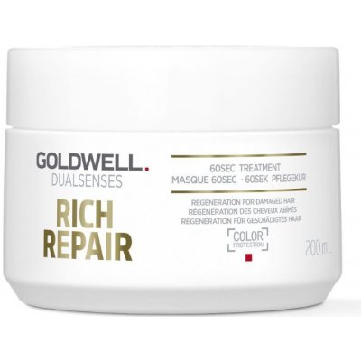 Goldwell Dualsenses Rich Repair 60sec maska pro suché a namáhané vlasy 200 ml