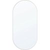 Oválne zrkadlo do kúpeľne Mirro 100 x 50 cm v bielom ráme