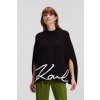 SVETER KARL LAGERFELD KARL SIGNATURE CAPE BLACK/WHITE
