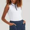 Dámska polokošeľa PING WOMENS EBEN Sleeveless White XS