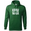 Nápis Krav Maga - Mikina pánska Cape s kapucňou - M ( Fľaškovozelená )